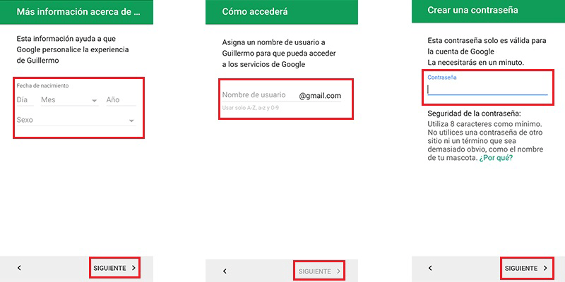 Come creare un account Google gratuito in spagnolo facile e veloce? Guida passo passo 14