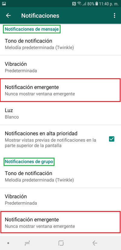Come abilitare e disabilitare le notifiche pop-up di WhatsApp Messenger? Guida passo passo 4